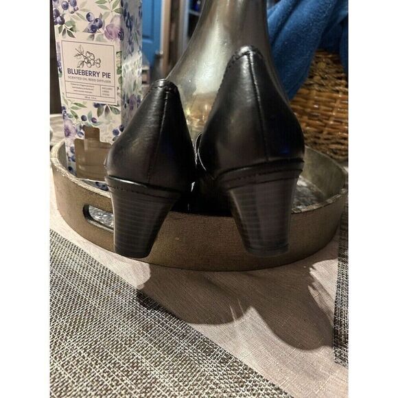 Michelle D y2K Black Leather Mary Jane Heel Pump Buckle Round Toe 7.5 Whimsigoth - Picture 6 of 6